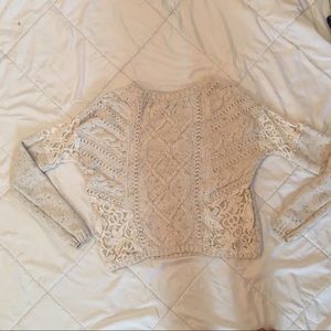 lace detail sweater